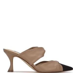 Nine West Crown Pointy Puntera Mules Grises Marrom | 614PEVKRH
