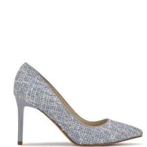Nine West Ezra Pointy Puntera Pumps Azules Claro | 145KUCJZM