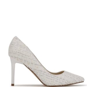 Nine West Ezra Pointy Puntera Pumps Blancos | 620YJXLVK