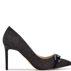 Nine West Ezzie Pointy Puntera Pumps Grises | 430KRTLMZ