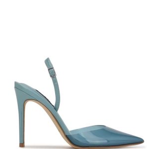 Nine West Fayes Pointy Puntera Slingbacks Azules | 983ZGKWTU