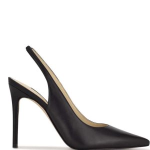 Nine West Feather Pointy Puntera Destalonadas Pumps Negros | 082UXCRWZ