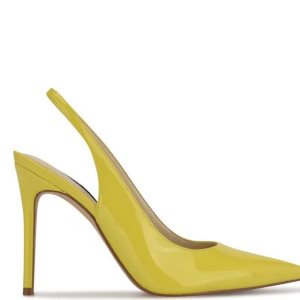 Nine West Feather Pointy Puntera Destalonadas Pumps Amarillos | 953JZKUSI