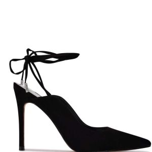 Nine West Feya Ankle Wrap Vestido Pumps Negros | 735SCQWUE