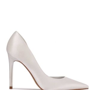 Nine West Folowe d'Orsay Pointy Puntera Pumps Blancos | 583LXKUVF