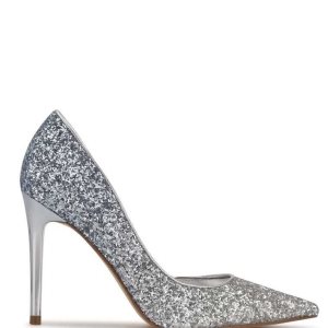 Nine West Folowe d'Orsay Pointy Puntera Pumps Azules Plateados | 938JVISXF