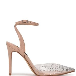 Nine West Foreva Ankle Correa Vestido Pumps Beige | 123ZPYVCU