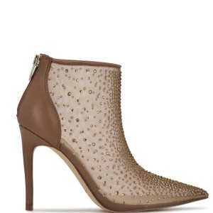 Nine West Fornow Vestido Booties Marrom Claro | 794ACEISG
