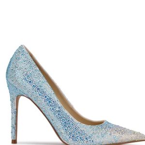 Nine West Fresh Rhinestone Pointy Puntera Pumps Blancos | 780APLIXO