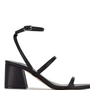 Nine West Gali Block Chanclas Sandals Negros | 369JQTUBZ