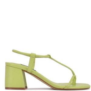 Nine West Gardeen Block Sandals Verdes Claro | 275XVSNWZ