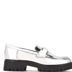 Nine West Garren Lug Sole Loafers Plateados | 970EZHVOU
