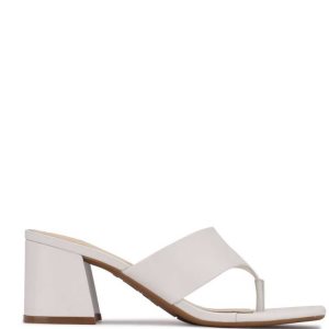 Nine West Gelina 9x9 Block Chanclas Sandals Blancos | 821TKJRPB