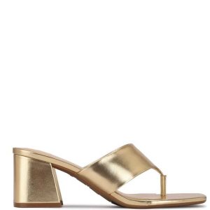 Nine West Gelina 9x9 Block Heel Chanclas Sandals | 038QXHIUD