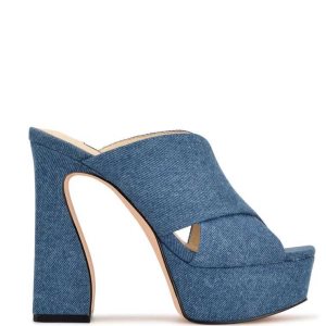 Nine West Girlz Plataforma Sandals Azules | 462JPWGEU