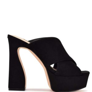 Nine West Girlz Plataforma Sandals Negros | 058WYPICD