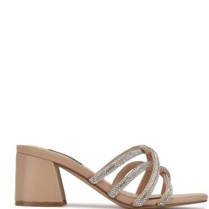 Nine West Glitz Block Chanclas Sandals Rosas | 324ZCNSIY