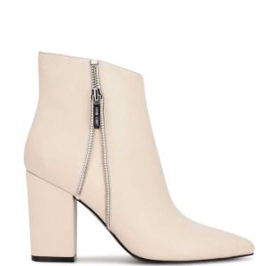 Nine West Glorya Booties Creme | 291VBUDJZ