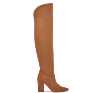 Nine West Goforit Over The Knee Boots Marrom | 062BRUJCH