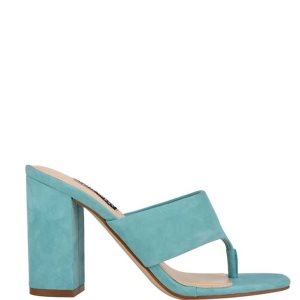 Nine West Gogo Block Heel Chanclas | 062APNEYQ