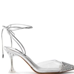 Nine West Haina Ankle Wraps Pumps Plateados | 017EPDMVR