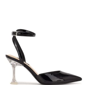 Nine West Harlowe Ankle Correa Pumps Negros | 016SIGVZX