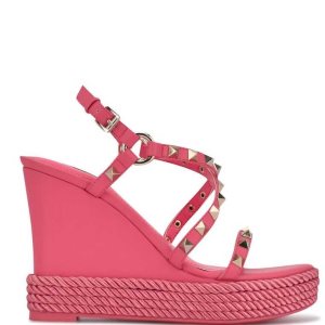 Nine West Harte Studded Alpargata Wedge Rosas | 452SGZNJD
