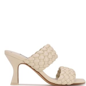 Nine West Hasnot Tacón Chanclas Creme | 318GUMTQL