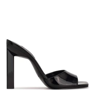 Nine West Haveit Tacón Chanclas Negros | 521AJYIUW