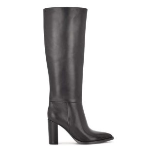 Nine West Hiya Tacón Boots Negros | 315WHUMOI
