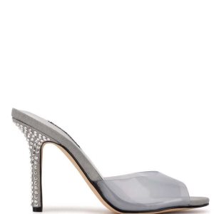 Nine West Ido Rhinestone Tacón Chanclas Sandals Grises Claro | 186NZSLGW