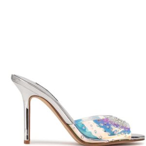Nine West Ido Rhinestone Tacón Chanclas Sandals | 843UNMQBI