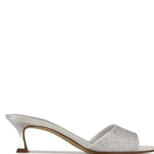 Nine West Indra Tacón Chanclas Sandals Blancos | 962EYDBUV