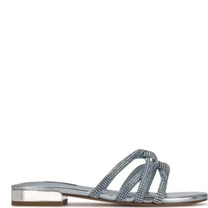 Nine West Iria Vestido Chanclas Sandals Azules Multicolor | 473LRBIAS