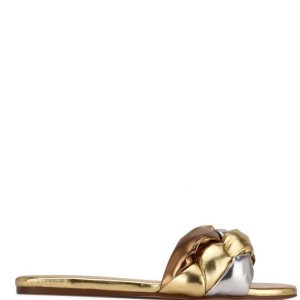 Nine West Lula Chanclas Sandals Metal Multicolor | 325TRIXGS