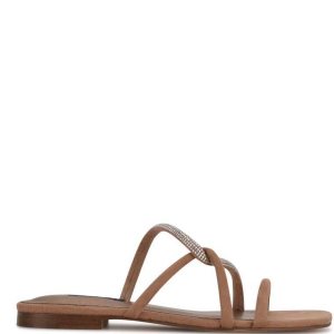 Nine West Meaa Planos Chanclas Sandals Marrom | 976ZWYQTG