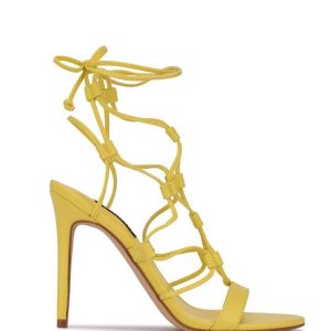 Nine West Mix Ankle Wrap Amarillos | 682EUPORT