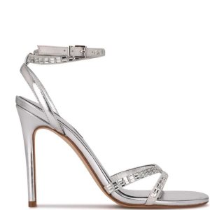 Nine West Mona Ankle Correa Plateados | 152VOKEUA