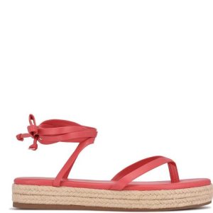 Nine West Monee Ankle Wrap Planos Coral | 692NYERAH