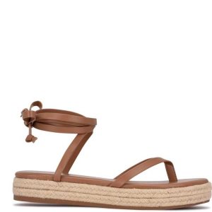 Nine West Monee Ankle Wrap Sandals Beige | 267RXCPSD