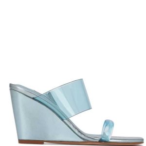 Nine West Nats Wedge Sandals Azules | 203RZFDOI