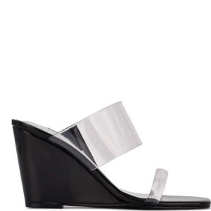 Nine West Nats Wedge Sandals Negros | 628HRJIUY