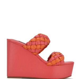 Nine West Nessie Plataforma Chanclas Sandals Coral Multicolor | 319ZASTOU