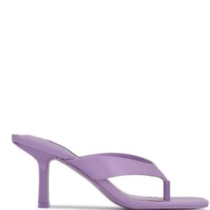 Nine West Nest Tacón Tanga Sandals Morados Oscuro | 573FBOGME