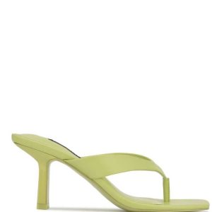 Nine West Nest Tacón Tanga Sandals Verdes Claro | 526DUSHAB