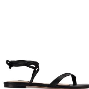 Nine West News Ankle Wrap Sandals Negros | 856VKZOTI