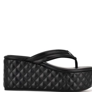 Nine West Newya Plataforma Tanga Negros | 173EUZBLA
