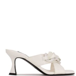 Nine West Paytin Tacón Chanclas Sandals Blancos | 548VUHGLN