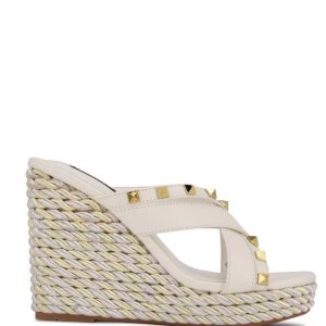 Nine West Pipa Alpargata Wedge Blancos | 951FXNRJG