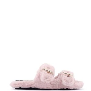 Nine West Plush Cozy Planos Chanclas Sandals Rosas | 492OGNHWT